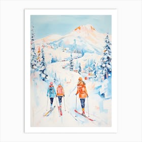 Whistler Blackcomb   British Columbia Canada, Ski Resort Illustration 1 Art Print