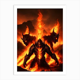 Hell Fire Warrior Art Print
