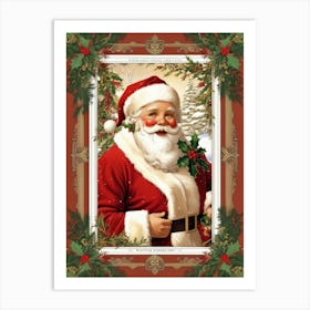 Santa Claus Style William Morris5 Art Print