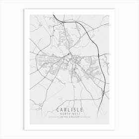 Carlisle North West United Kingdom Map Art Print