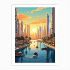 Dubai Pixel Art 1 Art Print