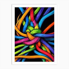 Colorful Knots Art Print