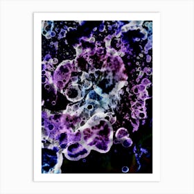 Abstract Purple Smoke Japanese Art Art Print