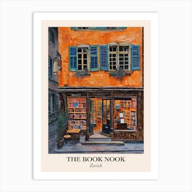 Zurich Book Nook Bookshop 4 Poster Art Print