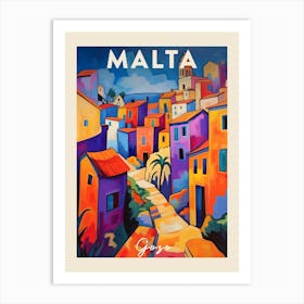 Gozo Malta 1 Fauvist Painting  Travel Poster Art Print