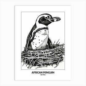 Penguin Nesting Poster 1 Art Print