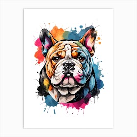 Bulldog Face Art Print