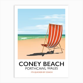 Coney Beach Porthcawl Wales Seaside Art Print