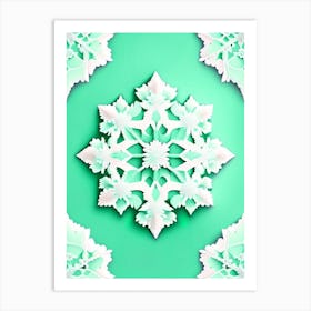 Symmetry, Snowflakes, Kids Illustration 1 Art Print