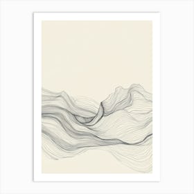 Abstract Wave Drawing 1 Art Print