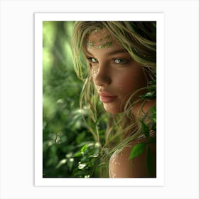 Girl In The Forest Art Print