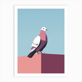 Minimalist Pigeon 1 Illustration Art Print