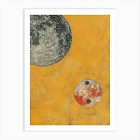 Moon And Planets Art Print