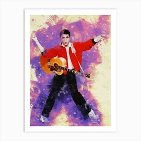 Smudge Of Portrait The Wonder Of Elvis Presley Art Print
