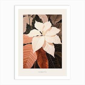 Flower Illustration Poinsettia Poster Art Print