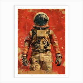 Beautiful Retro Astronaut 10 Art Print