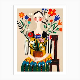 Flower Girl Art Print