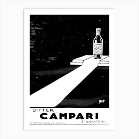Bitter Campari Aperitivo Cocktails Bar Retro Poster Art Print
