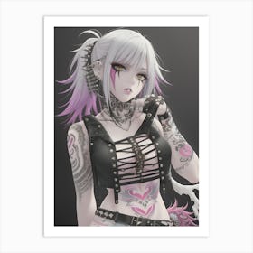 Pretty Punk Girl - Hall-O-Gram Creations 23 Art Print