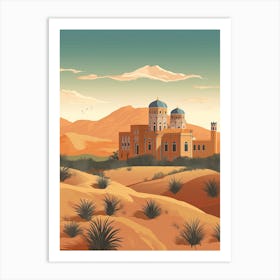 Kashan Iran Travel Illustration 4 Art Print