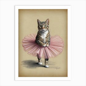 Cat In A Tutu Art Print