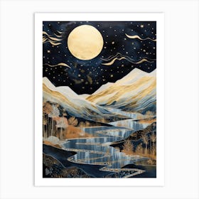 Moonlight River 2 Art Print