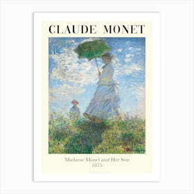 Claude Monet Madame Monet And Her Son Art Print