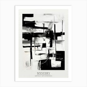 Mystery Abstract Black And White 7 Poster Art Print