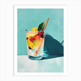 Fruit Cocktail, Mid century Art Print