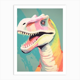 Colourful Dinosaur Camarasaurus 3 Art Print