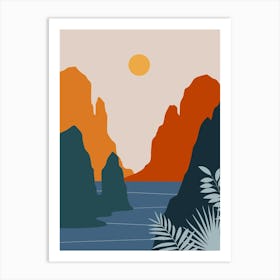 Sunset In The Mountains 9 Art Print