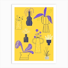 Plants And Vases Art Print