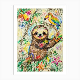 Sloth 9 Art Print