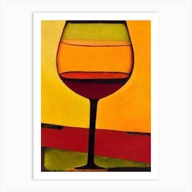 Cabernet Sauvignon Paul Klee Inspired Abstract Cocktail Poster Art Print