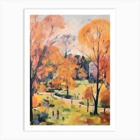 Autumn City Park Painting Victoria Park London 1 Art Print