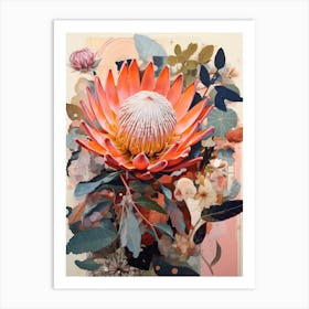 Surreal Florals Protea 2 Flower Painting Art Print