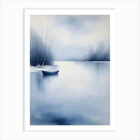 Abstract Boat On The Lake Art Print