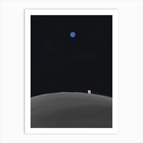 Moon lovers Art Print