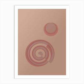 Abstract Painting circles in Pink Art Print