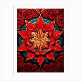 Symmetrical Mandalas Geometric Illustration 4 Art Print