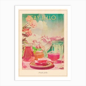 Pink Jelly Retro Collage 4 Poster Art Print