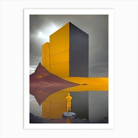 Building In The Desert Art Print