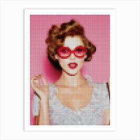 Keri Russell In Style Dots Art Print