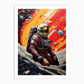 Astronaut In Space 4 Art Print