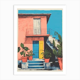 A House In Havana, Abstract Risograph Style 1 Art Print