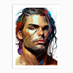 Model Man - Portrait Of A Man Art Print