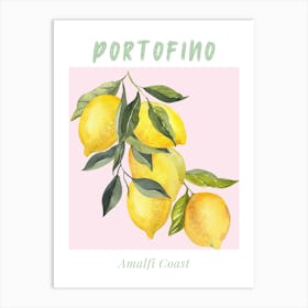 lemon positano poster Art Print