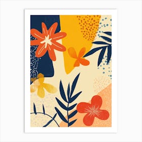 Abstract Floral Pattern 5 Art Print