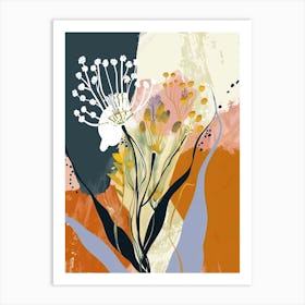 Colourful Flower Illustration Gypsophila 8 Art Print