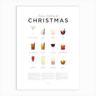 Twelve Cocktails Of Christmas Art Print